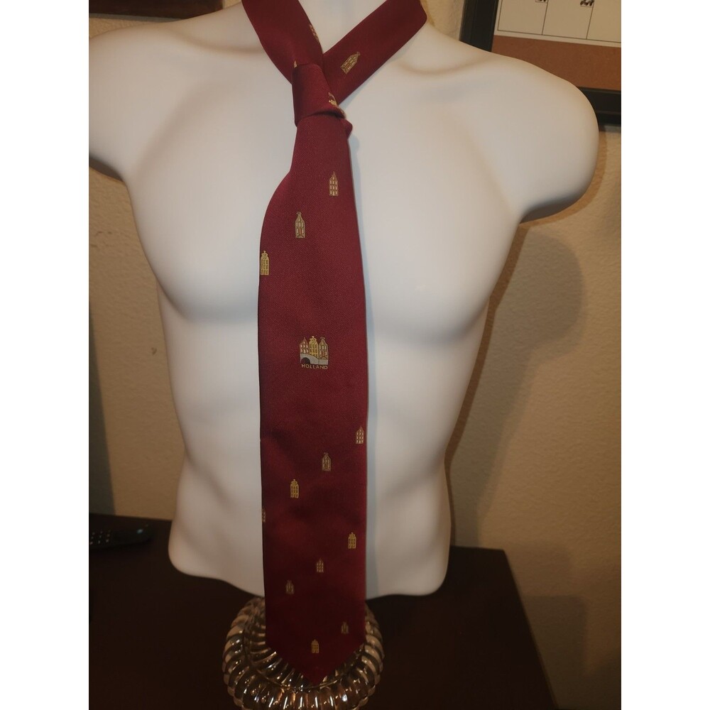 VINTAGE Styled By Kemtrade Holland Men's Tie Polyester Dutch Souvenir - Picture 2 of 2